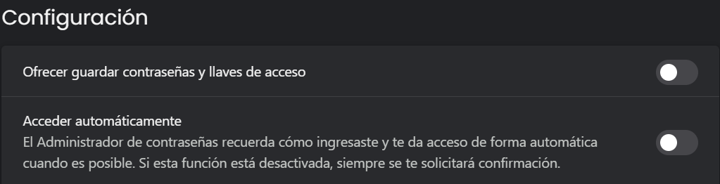 Interruptor de navegador bloqueado por la organización
