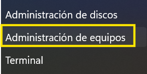 Seleccionar Administración de equipos