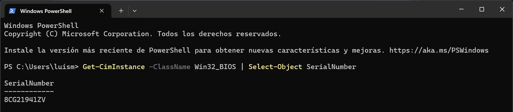 Ejemplo del resultado