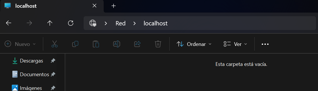 Lista de carpetas compartidas